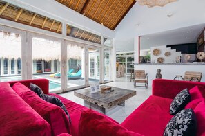 Basic Villa | Living area | 50-inch TV with digital channels - Villa Sophie (Canggu)