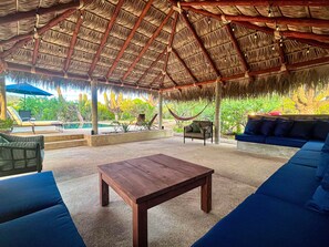 Terrace/patio - Casa Moonshine Three Casitas- Private pool, AC, short walk to a beautiful beach! (San José del Cabo)
