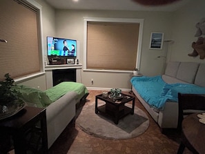 TV connectée, cheminée