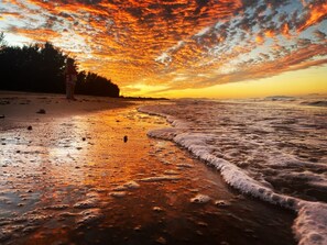 Beach nearby, white sand