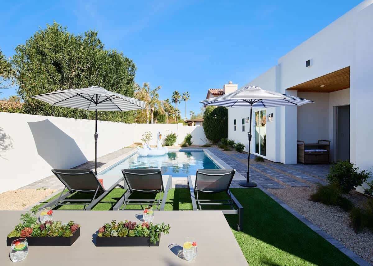 A heated pool