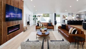 Smart-TV og peis