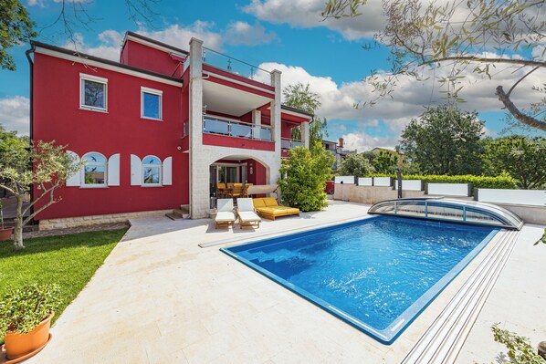A heated pool