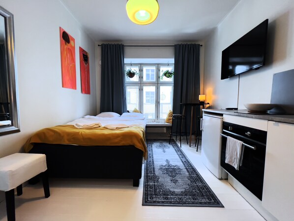 1 bedroom, WiFi, bed sheets - Delightful Central Studio in Helsinki (Helsinki)
