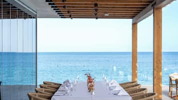 Brunch served, sea views
