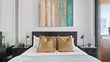 2 bedrooms, desk, iron/ironing board, travel cot