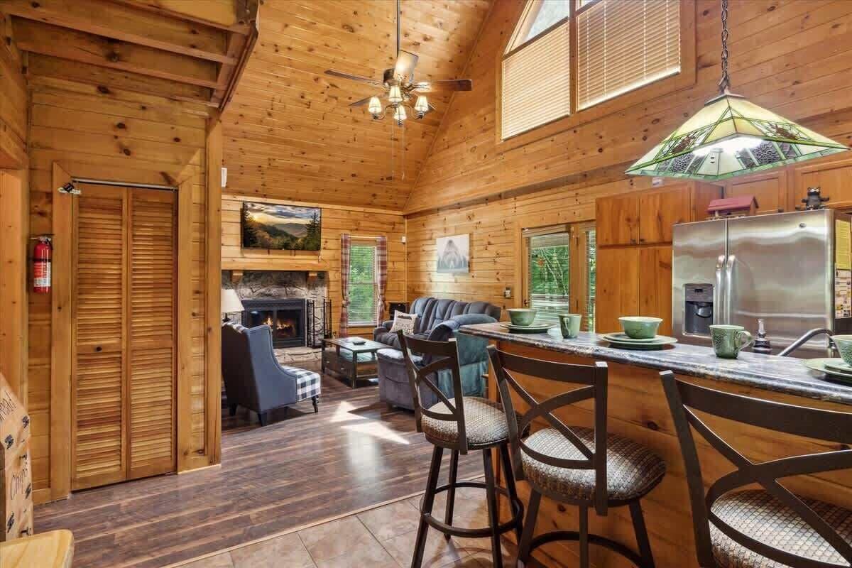 TV, fireplace, offices