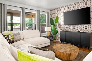 TV, video games, books, offices