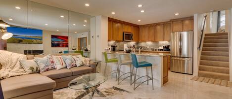 TV connectée, cheminée