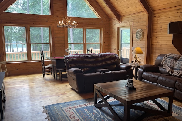 Smart TV, fireplace, DVD player, video library