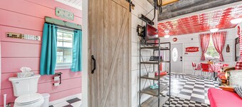 Fifties Diner-style Llano Home w/ Shared Fire Pit