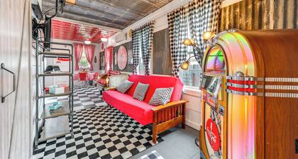 Fifties Diner-style Llano Home w/ Shared Fire Pit