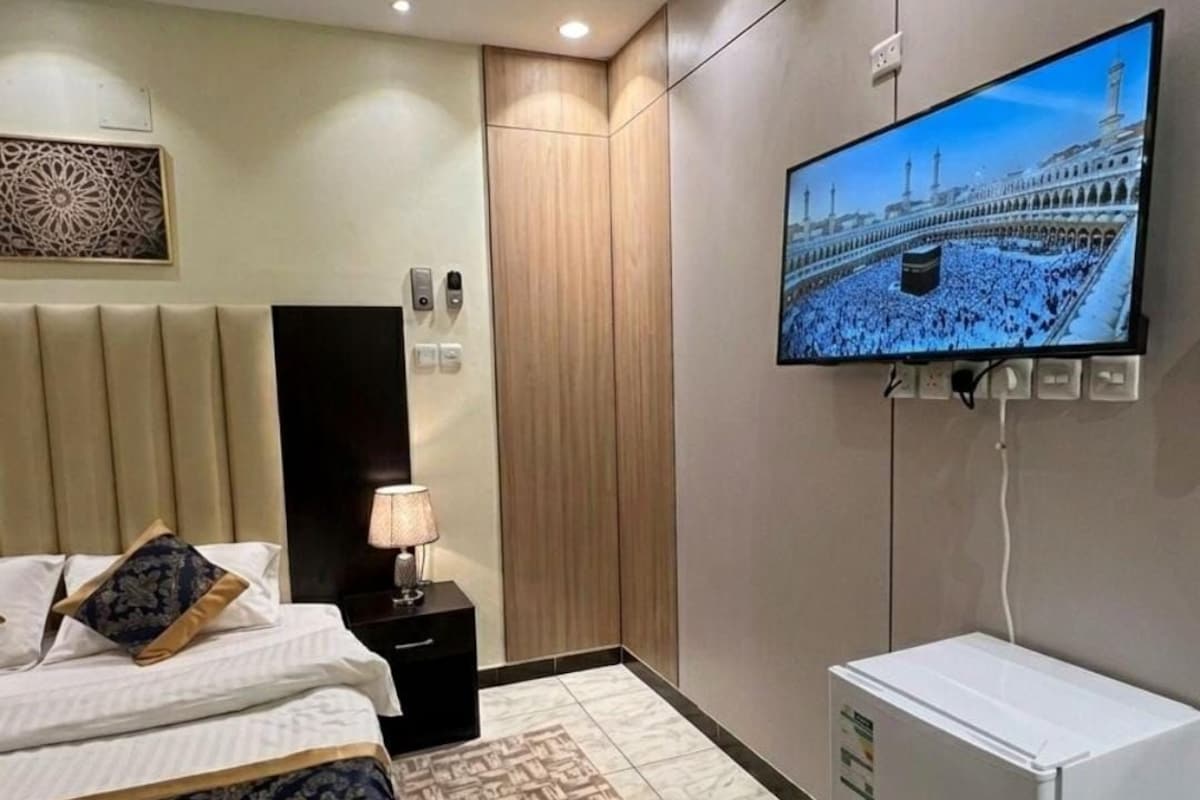 Suíte estúdio, 1 cama King | Roupas de cama de algodão egípcio, roupas de cama premium