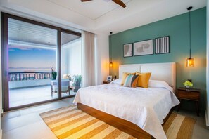 Relax in your stylish master suite featuring a king bed, smart TV, balcony access, and blackout curtains for uninterrupted rest. - Amapas Oasis | Pool & Private BBQ (Puerto Vallarta)