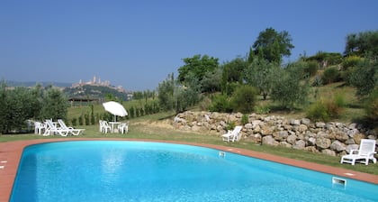 Exclusive Farmhouse Pool & View of San Gimignano