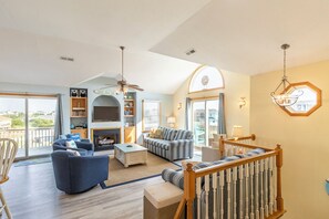 Smart TV, fireplace, DVD player, stereo - Across the Street from the Beach with Pool, Hot Tub, and Rec Room! (Nags Head)