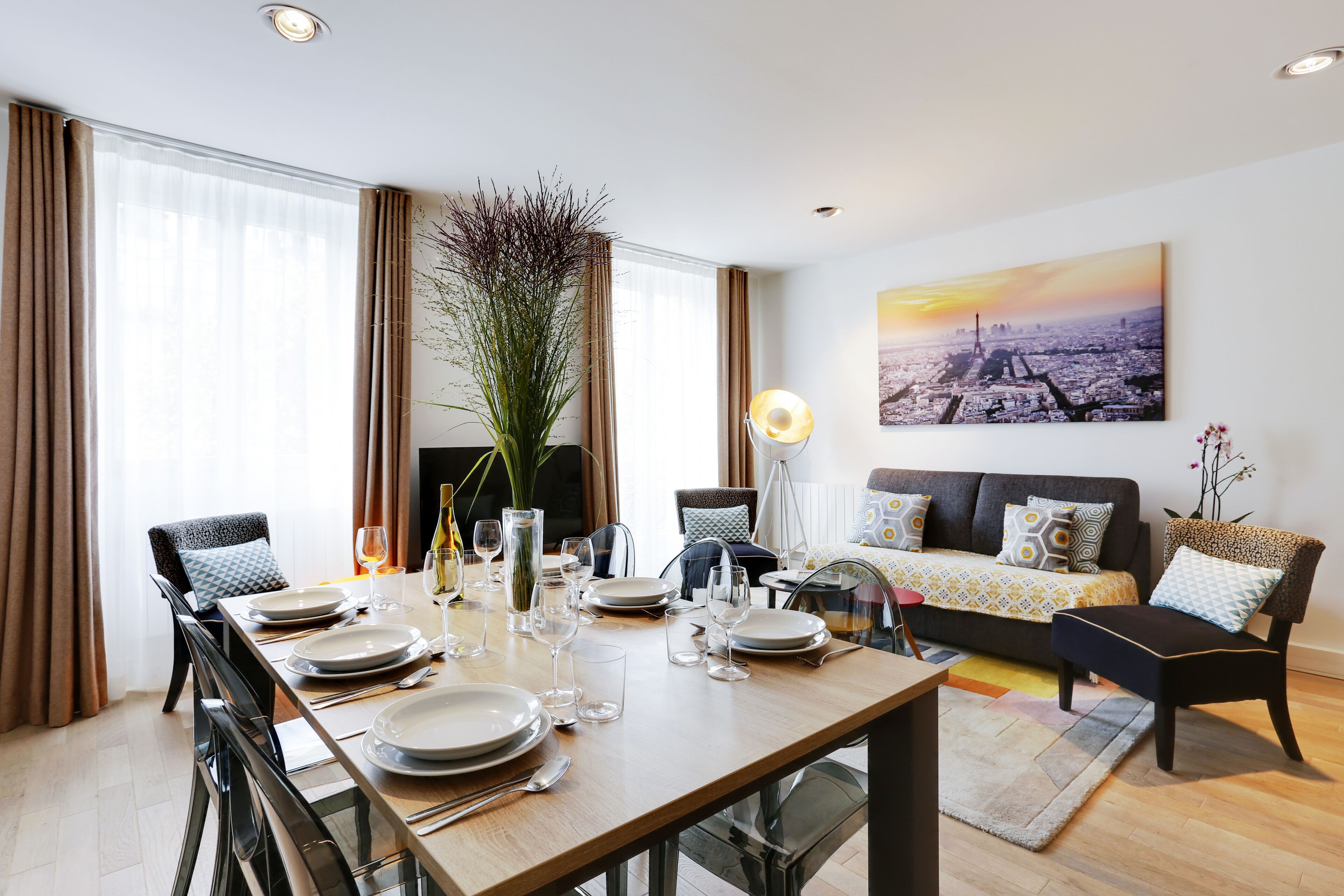 Premium Apartment | Living area | 127-cm Smart TV with cable channels, Netflix, MP3 dock