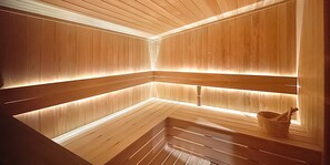 Villa (Sauna Building) | Badezimmer | Haartrockner, Handtücher, Seife, Shampoo