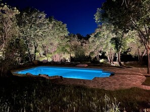 Outdoor pool, a heated pool