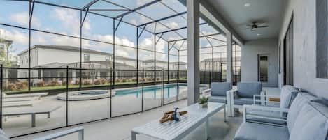 Una piscina riscaldata