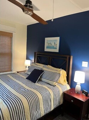 2 bedrooms, desk, iron/ironing board, travel cot