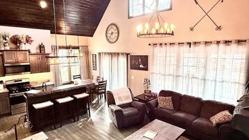 Fireplace, table football