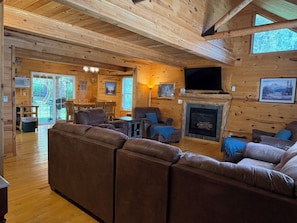 TV, fireplace - Hidden Haven in Terry Peak with hot tub (Lead)