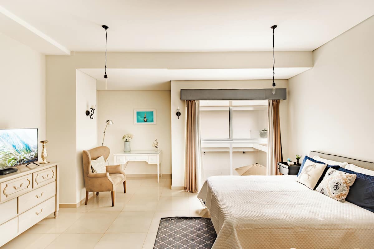 Apartamento luxo, 1 quarto, vista para a cidade, na torre | 1 quarto, individualmente decorados, individualmente mobiliados