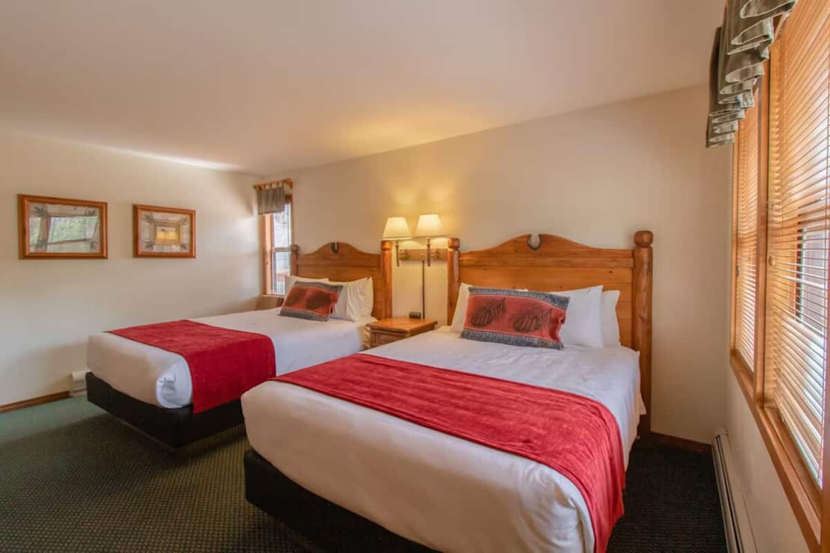 Deluxe Room, 2 Queen Beds, Patio | 1 bedroom, soundproofing, iron/ironing board, free WiFi