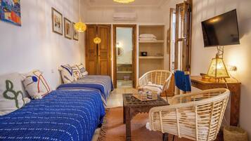 1 habitación y ropa de cama de alta calidad