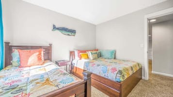 4 bedrooms, iron/ironing board, travel cot, WiFi