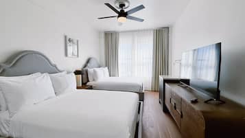 2 Double Beds | Hypo-allergenic bedding, blackout curtains, iron/ironing board