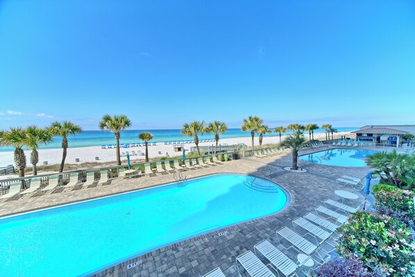 A heated pool