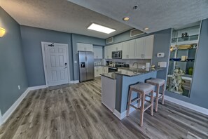 Fridge, microwave, oven, stovetop - Gulf Crest 803: Newly Updated Beach Retreat! (Panama City Beach)