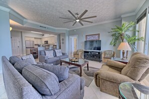 Smart TV, video games, books, video library
