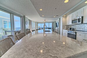 Fridge, microwave, dishwasher, coffee/tea maker - Gulf Crest 301 – 3BR Haven with 360° Views of PCB! (Panama City Beach)