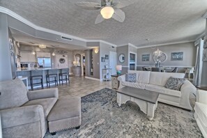 TV, table football - Relax at Gulf Crest: 2-Bedroom Condo Bella! (Panama City Beach)