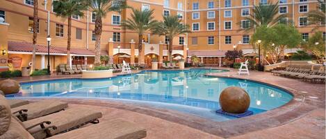 Outdoor pool, a heated pool