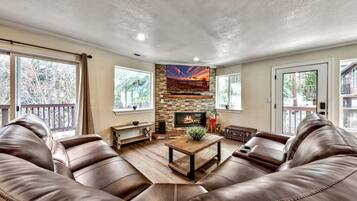 TV, fireplace, stereo