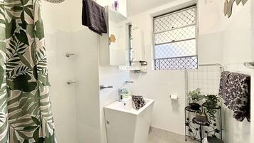 Hair dryer, towels