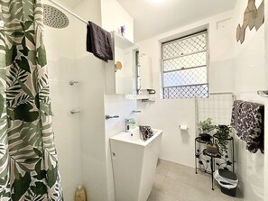 Hair dryer, towels