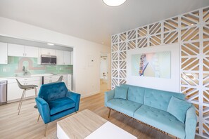 Suite, 1 King Bed, Kitchen | Living area | TV - The Imperial  (Albuquerque)