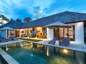 Villa, 3 Bedrooms, Smoking, Private Pool | Front of property - Candi Kecil Tiga in Ubud (Ubud)