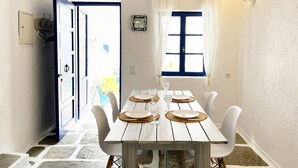 Family Duplex, Partial Ocean View | Living area - Sandy Side Mykonos by Angels Group (Mykonos)