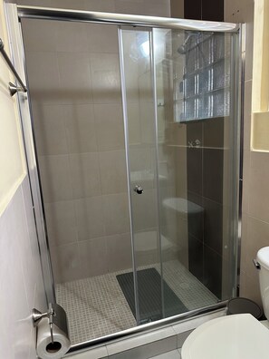 Ducha, secador de pelo, toallas