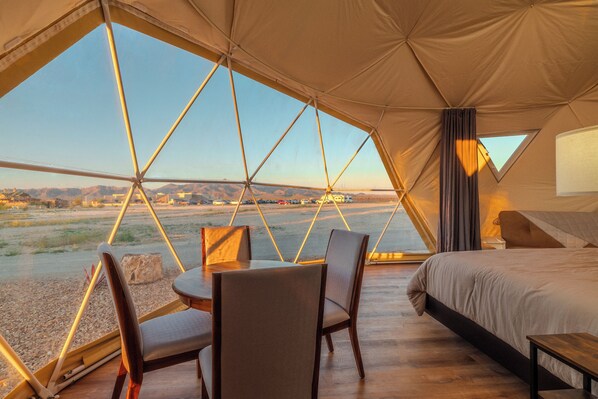 Deluxe Tent | Living area | Smart speakers