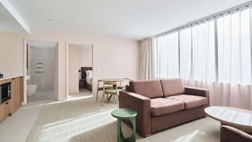 Premium bedding, blackout drapes, iron/ironing board, free WiFi