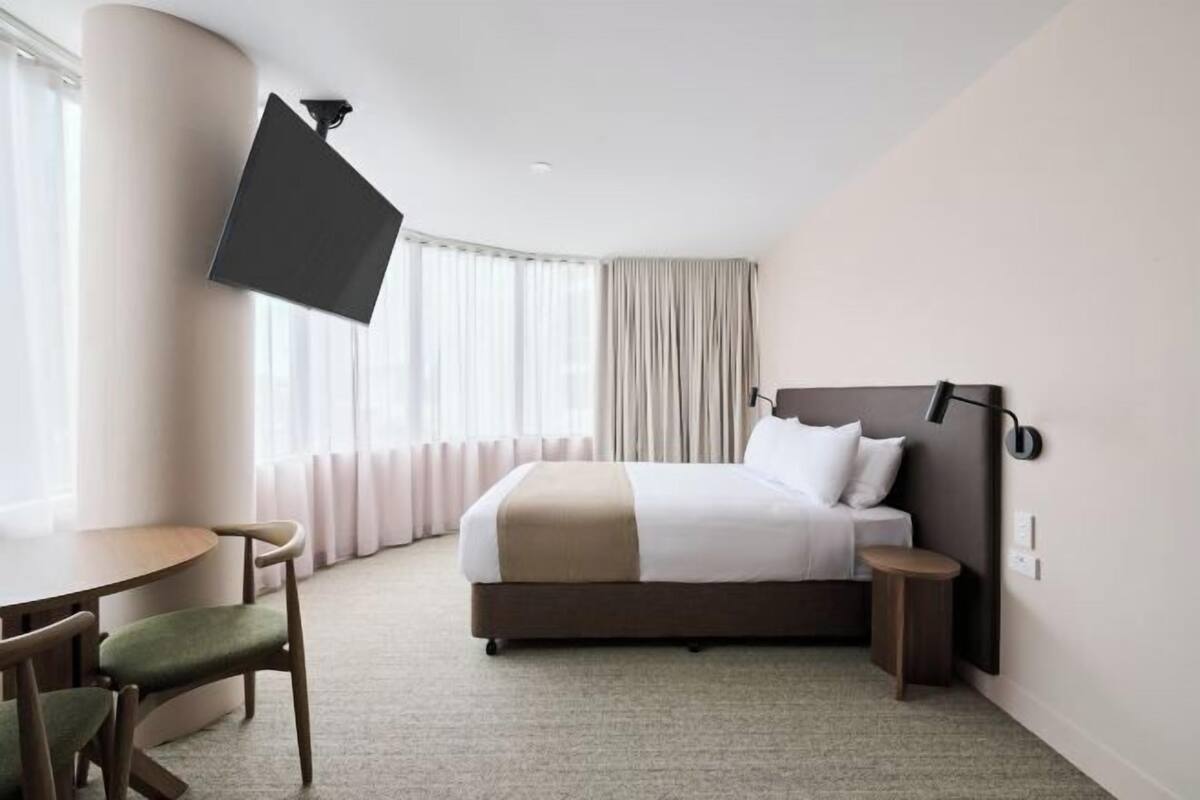 Premium bedding, blackout drapes, iron/ironing board, WiFi (free)