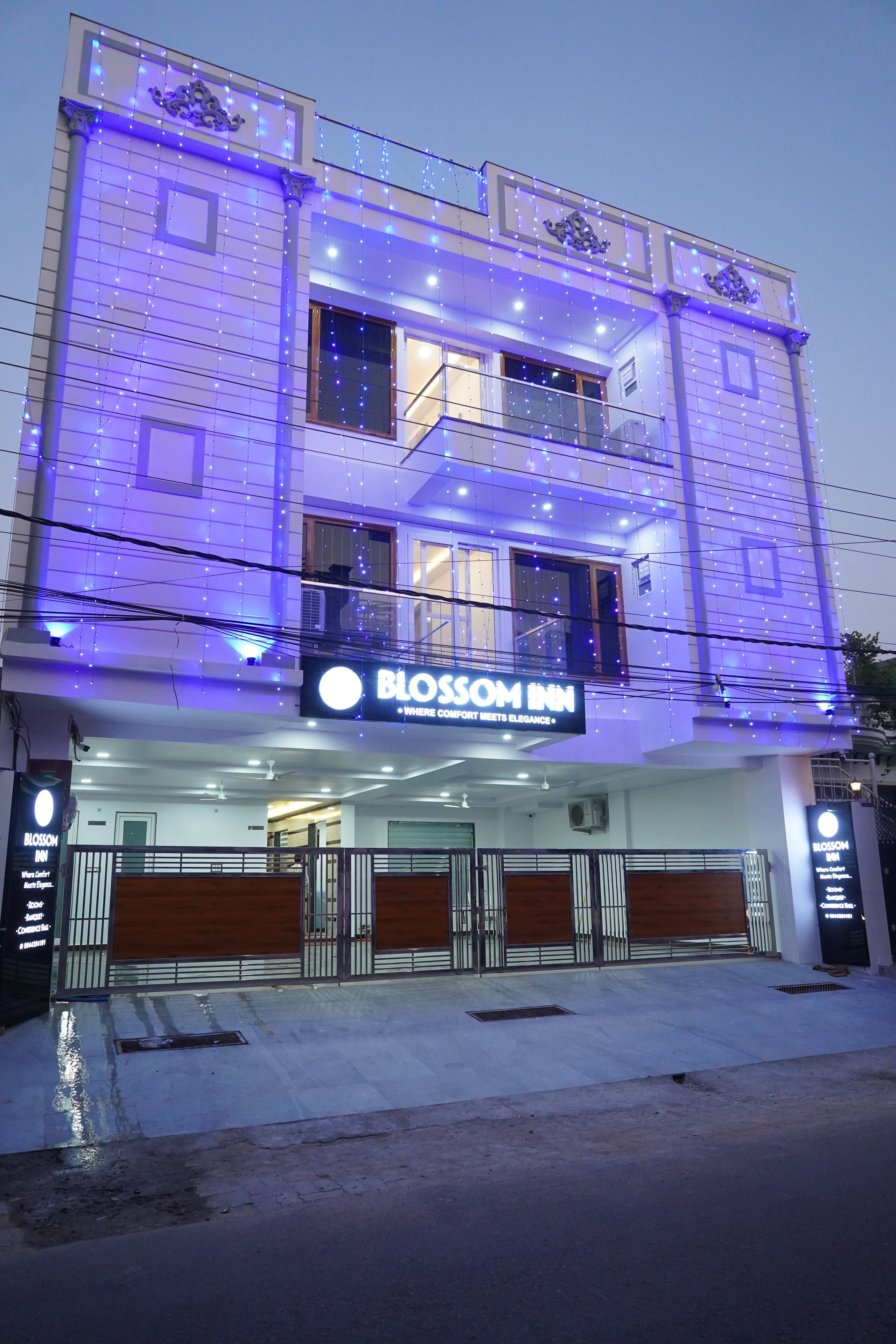 Front of property – evening/night