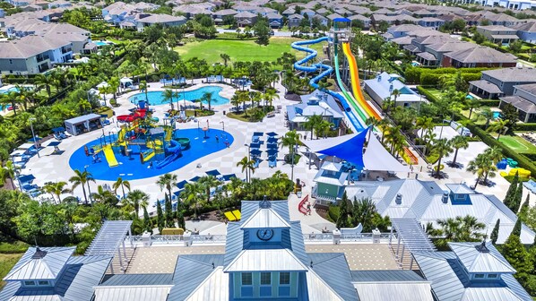 Pool - Astounding Home near Disney with Themed & Media Room, Pool Table with Waterpark. (Kissimmee)